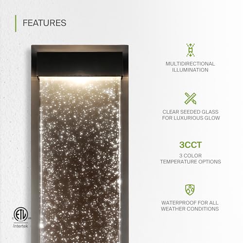 LED 18" Bubble Glass Wall Light Fixture