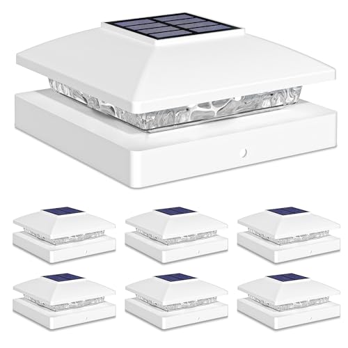Solar Post Cap Lights Outdoor 6pack (6 Count)
