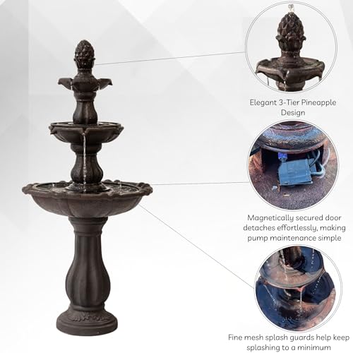 3 Tier Freestanding Waterfall Fountain w