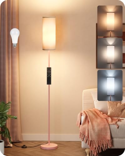 Slim Floor Lamp for Living Room with Magnetic Remote and Foot Switch