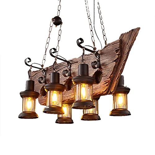 Industrial Wooden Pendant Light