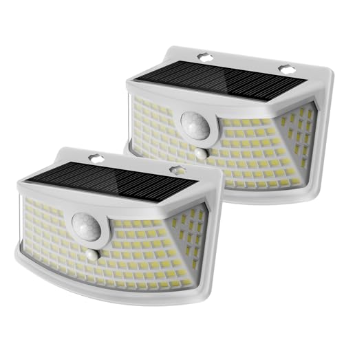 Solar Motion Sensor Lights Outdoor 120 LEDs (2 Count)