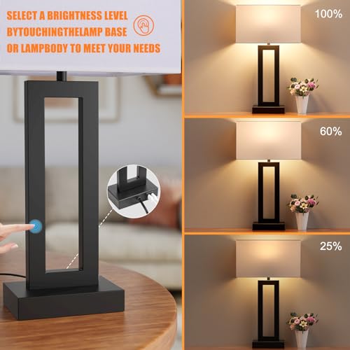 22" Tall Living Room Lamps for Night Stands (2 Count)