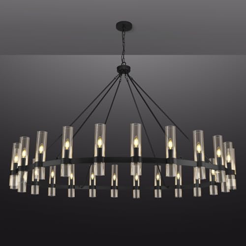 Black Wagon Wheel Chandelier