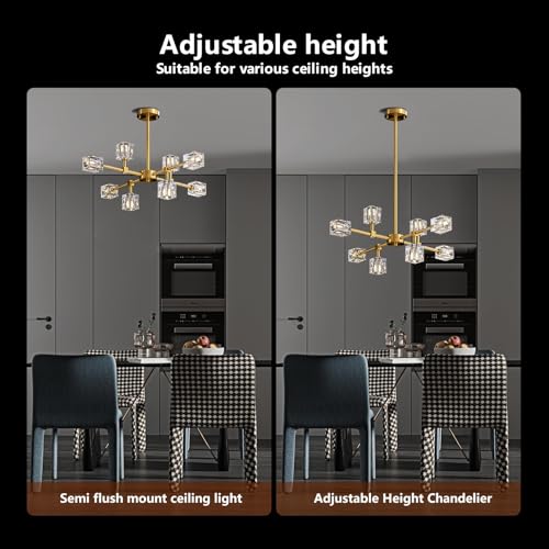 Sputnik Chandeliers for Dining Room Light Fixture (8 Count)