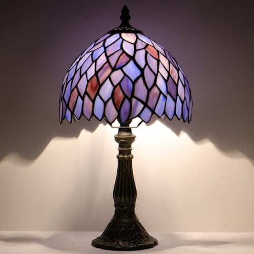 Tiffany Lamp Stained Glass Table Bedside Accent Light 8X8X14.5 inch