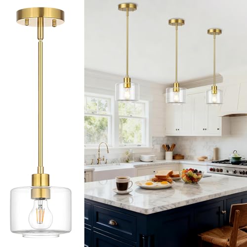 Brushed Gold Pendant Lights Kitchen Island