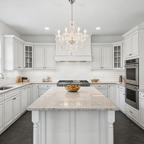 Modern Crystal Chandelier with 6 E12 Sockets