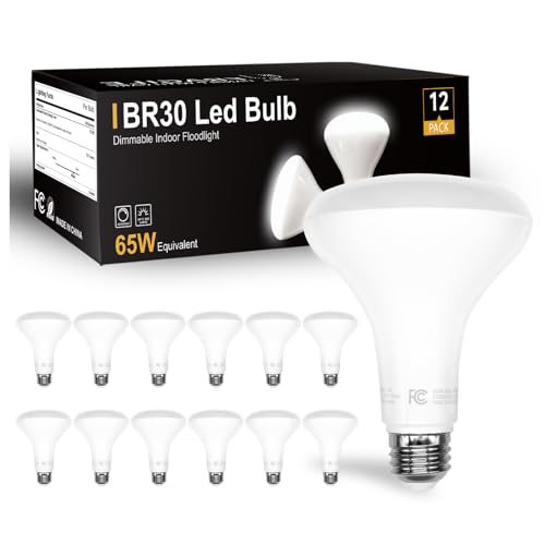 12Pack BR30 LED Light Bulbs Indoor Flood Light 65W Equivalent