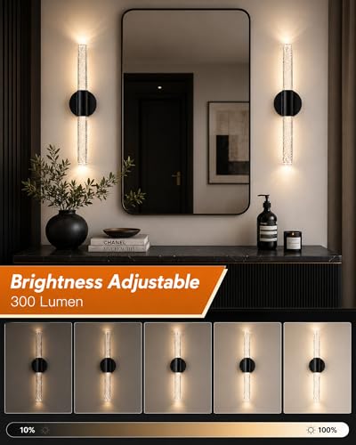 Black Rechargeable Wall Sconces Set of 2 (2 Count)