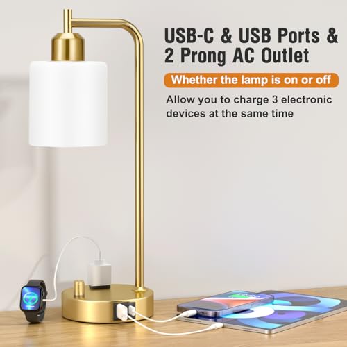 Industrial Table Lamps for Bedroom Set of 2 (2 Count)