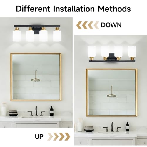 Black and Gold Bathroom Light Fixtures 4