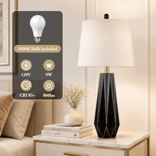 28'' Black Table Lamp for Living Room