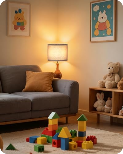 Gray Table Lamp