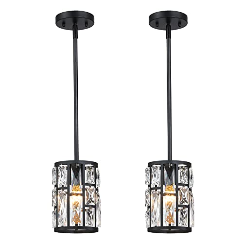 Modern Crystal Pendant Light Fixture 2 (2 Count)