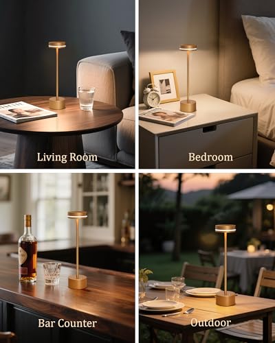 2 Pack LED Cordless Table Lamp Rechargeable (2 Count)
