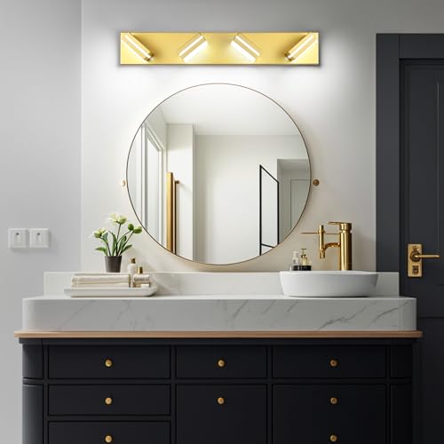 Modern LED Gold Acrylic Bathroom Lights Fixtures 4