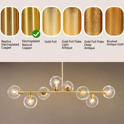 50" Open Globe Clear Glass Chandelier