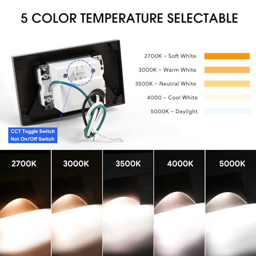 Energetic 5CCT 120V LED Indoor Outdoor Step Lights (6 Count)