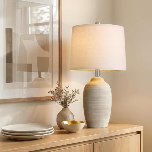 24.5" Vintage Ceramic Table Lamp Single