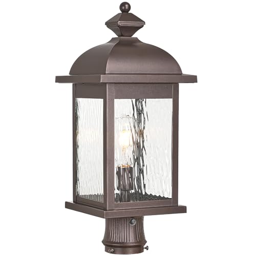 Dusk to Dawn Outdoor Post Lights Waterproof Aluminum Lamp Post Light Fixture ORB Finish Pole Lights Outdoor for Yard Patio Pathway Garden