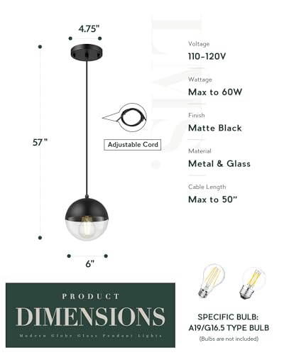 6 inch Modern Pendant Light