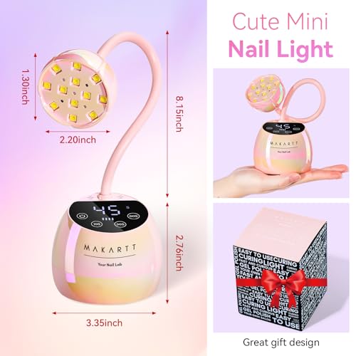 Cordless Gooseneck UV Nail Lamp for Gel