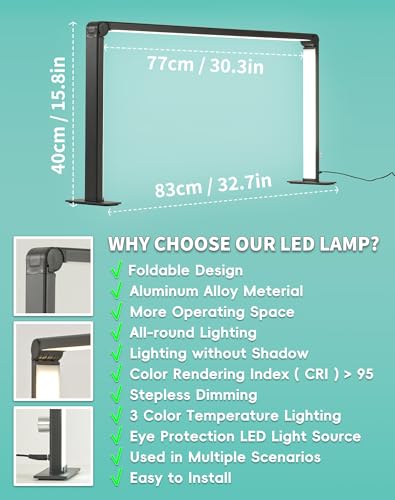 Foldable Half Moon Light for Nail Desk