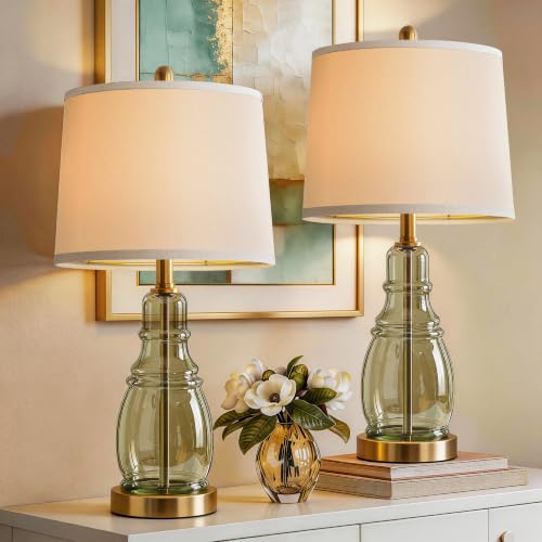 Glass Table Lamp Set of 2