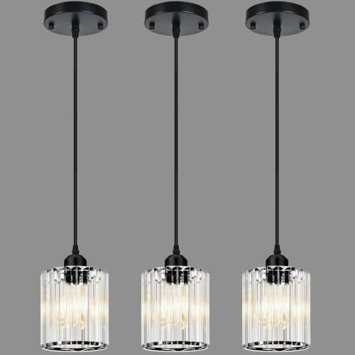 3 Pack Pendant Lights Kitchen Island Black Island Lights for Kitchen
