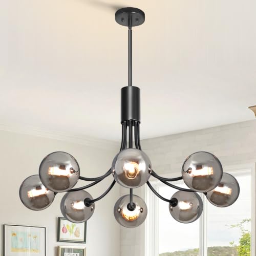 Mid Century Chandelier Modern Sputnik Light Fixture for Dining Room 32''