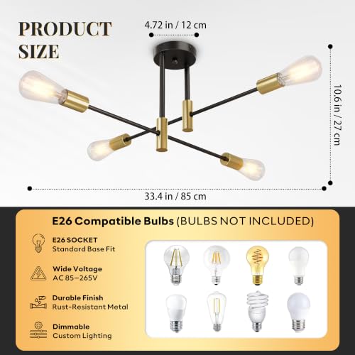 Modern Sputnik Chandelier