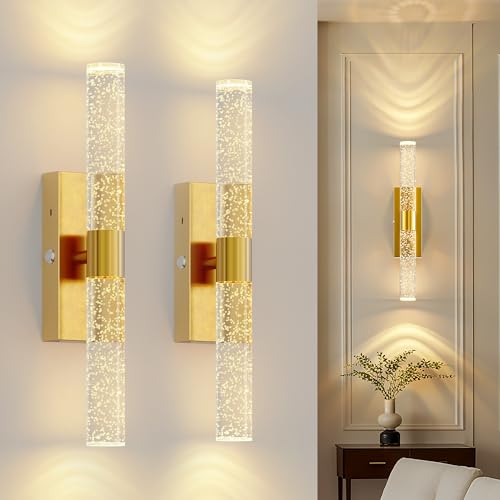15 Inch Battery Operated Wall Sconces Set of two with 5000mAh Battery (2 Count)