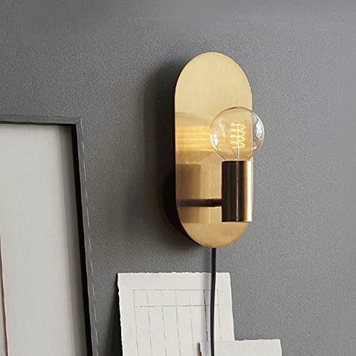Gold Plug in Wall Sconce Set of 2 (2 Count)