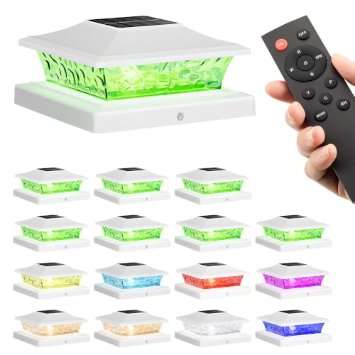 4x4 Post Solar Lights Color Changing with Remote (16 Count)