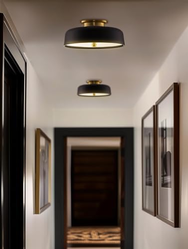 Gianna 12" Modern Semi Flush Mount Ceiling Light for Hallway