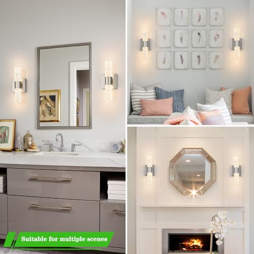 Brushed Nickel Wall Sconces Set of 2 (2 Count)