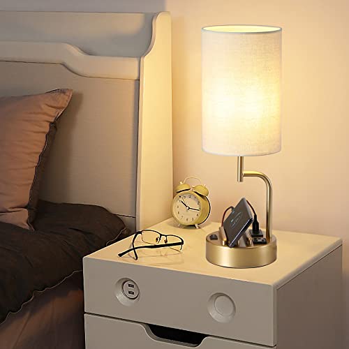 Table Lamp with 3 USB Charging Ports (2 Count)