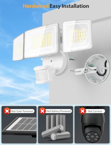 100W Smart Outdoor Security Lights with Motion Sensor