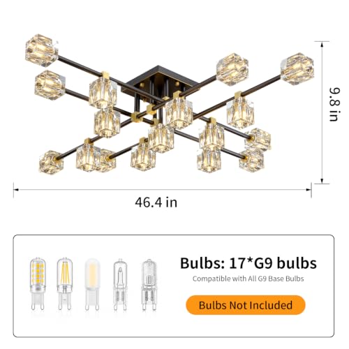Crystal Sputnik Ceiling Light Fixture