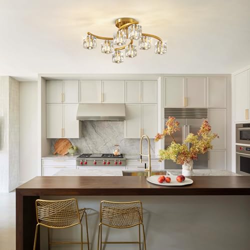 Semi Flush Mount Ceiling Light Fixture with 8