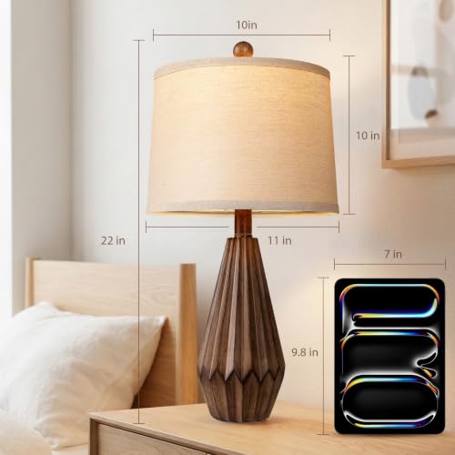 22” Set of 2 Modern Farmhouse Lamp for Living Room (2 Count)