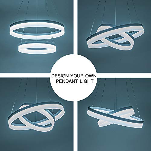 LED Silver Chandeliers Modern Pendant