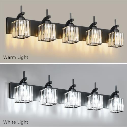 Black Vanity Light (Black / 5-Light)