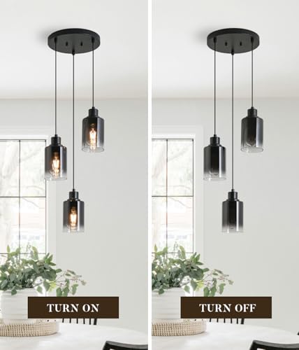 3 Light Black Pendant Lighting
