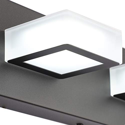 LED Black 4 Lights Acrylic Lighting Fixtures Modern Matte Black Bathroom Vanity Lights