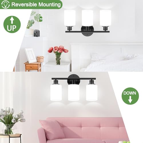 3 Light Bathroom Light Fixtures (3 Count)