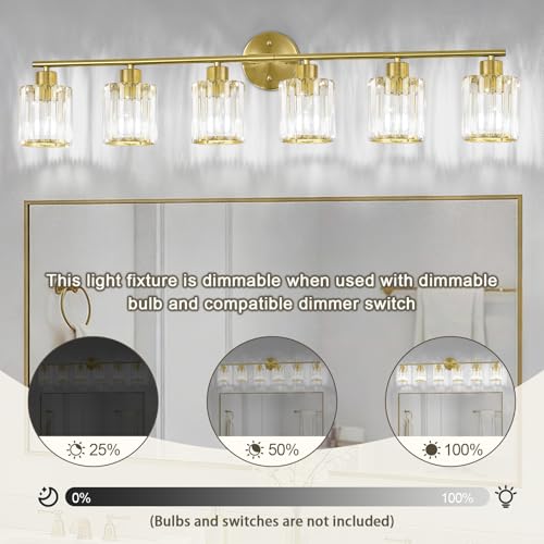 Modern Gold Crystal Bathroom Light Fixtures