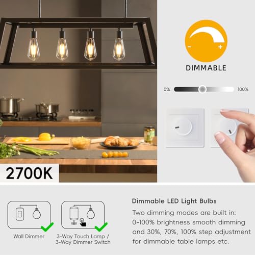 Edison Bulbs E26 LED Bulb 60 Watt Equivalent