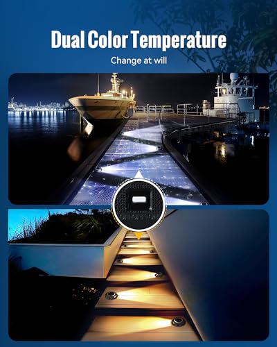 Solar Dock Driveway Lights Outdoor 12 Pack (12 Count)
